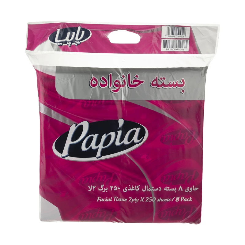product_1723964732_907R4 دستمال کاغذی اکونومی پاپیا (8 عددی) - تصویر 1