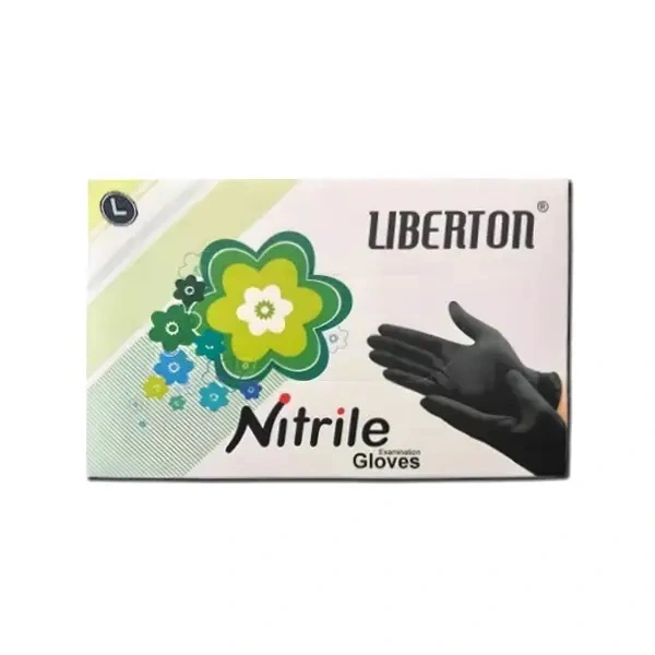 product_1758547618_KESRC دستکش نیتریل مشکی 100 عددی سایز لارج لیبرتون - تصویر 1