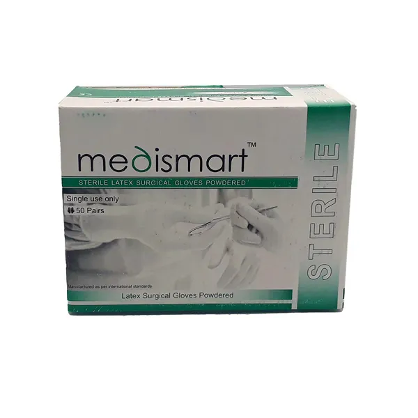 product_1759246600_PIAFO دستکش جراحی کم پودر 50 جفتی سایز 7 مدی اسمارت - تصویر 1