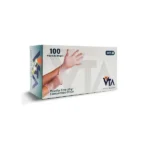 دستکش وینیل بدون پودر 100 عددی سایز مدیوم وی تی ای VTA