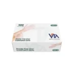 دستکش وینیل بدون پودر 100 عددی سایز مدیوم وی تی ای VTA - تصویر 2