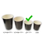 لیوان یکبار مصرف کاغذی دو جداره دبل 120 سی سی تیمچه پلاس - تصویر 2