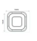 ظرف هات دلیوری 1250 مربع طب پلاست - تصویر 2