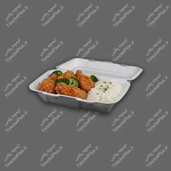 product_1778084703_S4FMF ظرف یکبار مصرف فوم دو پرسی کاسپین - تصویر 1