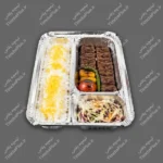 دیس کبابی یکبار مصرف آلومینیومی سه خانه کد 123 ویژه هیرو - تصویر 2