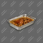 ظرف یکبار مصرف آلومینیومی دو پرسی کم ارتفاع کد 129 پارسه هیرو - تصویر 2