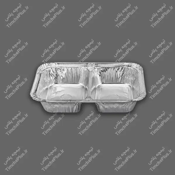 product_1779209140_MDFXU ظرف یکبار مصرف آلومینیومی دو خانه مرغی عمیق کد 220 ویژه پارسه هیرو - تصویر 1