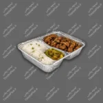 ظرف یکبار مصرف آلومینیومی دو خانه مرغی کوچک کد 222 ویژه پارسه هیرو - تصویر 2