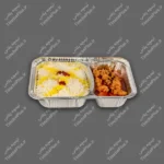 ظرف یکبار مصرف آلومینیومی دو خانه کد 224 ویژه پارسه هیرو - تصویر 2