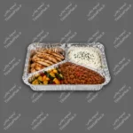 ظرف یکبار مصرف آلومینیومی سه خانه کد 729 ویژه پارسه هیرو - تصویر 2