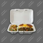 ظرف یکبار مصرف فوم دو خانه کیمیا (ظرفین گل)